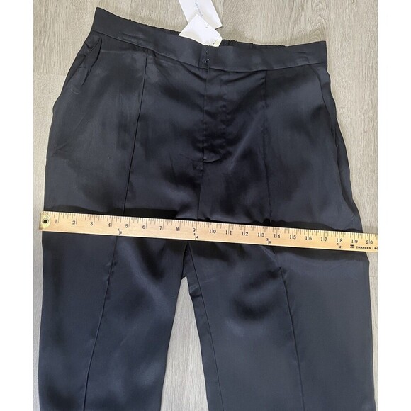 Grana Size Large Black Tencel Side Slit Pants - Picture 16 of 16